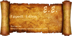 Egyedi Edina névjegykártya